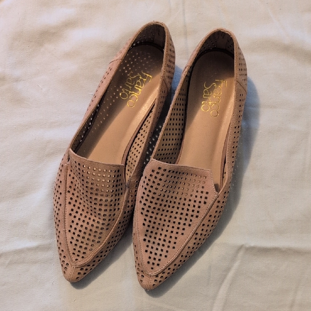Franco Sarto Women's Starland Perforated Tan Flats